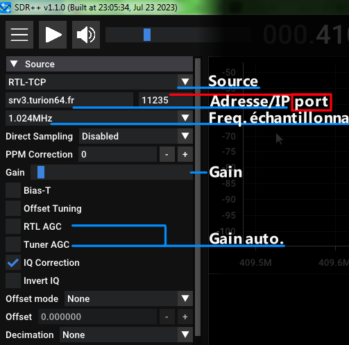 Fichier:Onglet "Source" de SDR++.png